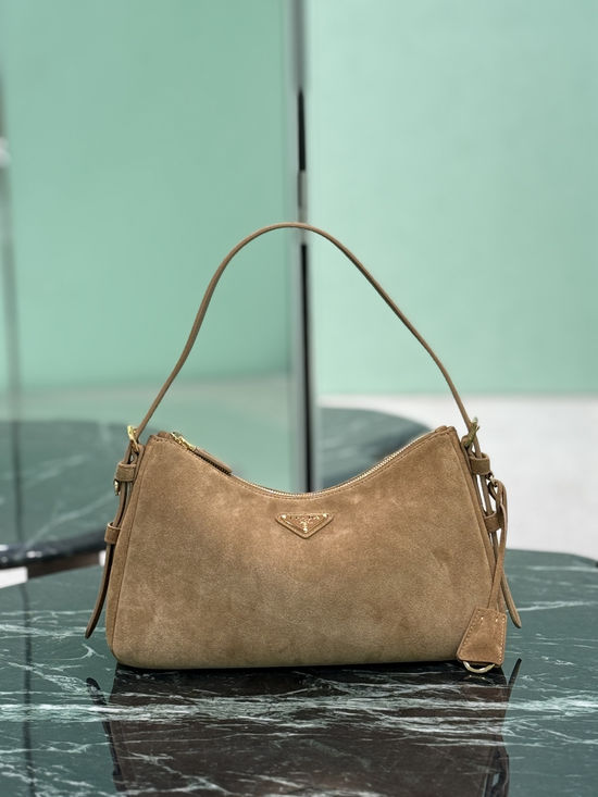 Prada Aimee Suede Hobo Shoulder Bag 1BC229