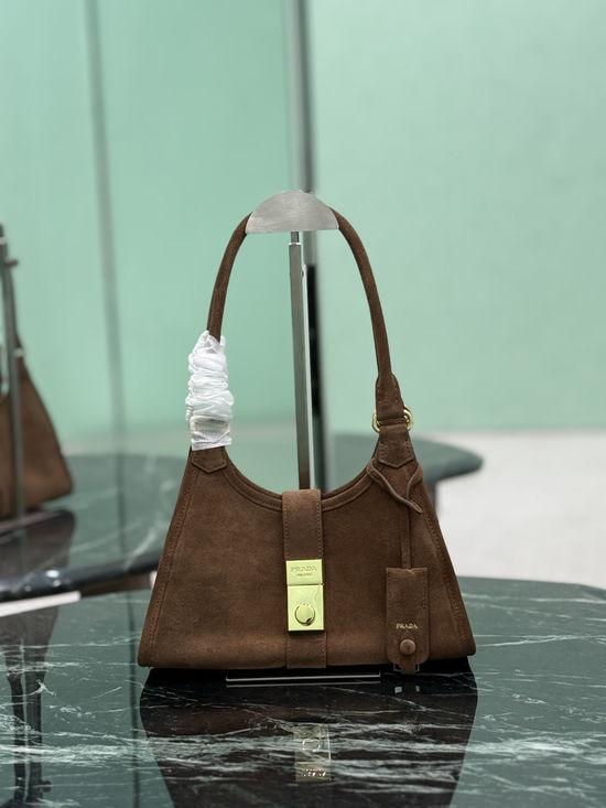 Prada Suede Mini Satchel Handbag 1BG580