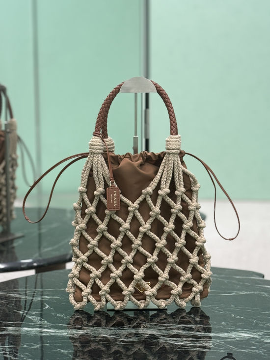 Prada Woven Lace Handbag 1BC111