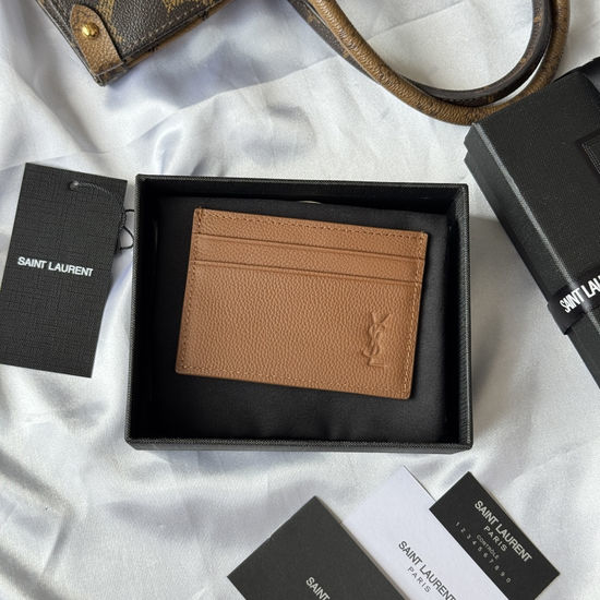 Yves Saint Laurent YSL LE CASSANDRE Grained Leather Card Holder 687098
