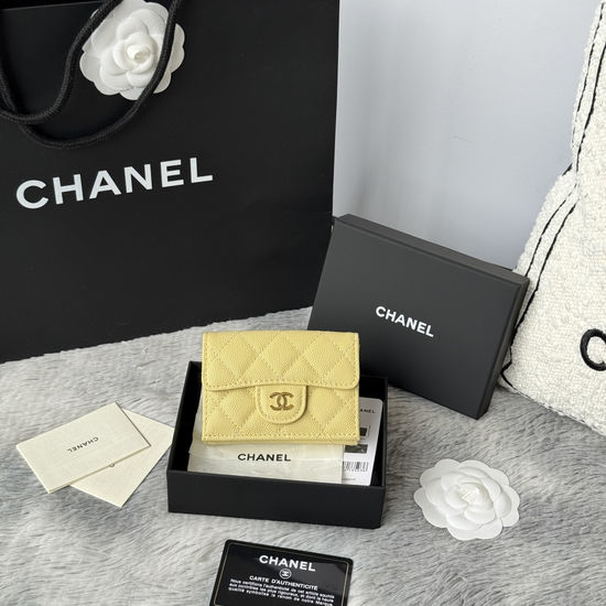 Chanel Wallet Quilted Leather Trifold AP280