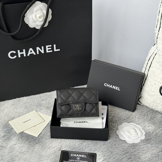 Chanel Wallet Quilted Leather Trifold AP280