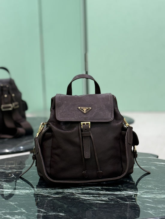 Prada Explore Leather Backpack 1BZ080