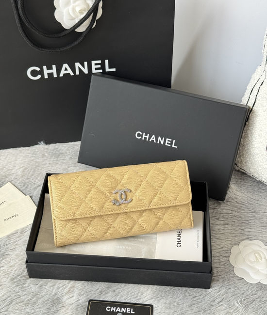 Chanel Caviar Leather Bi-fold Wallet AP3774