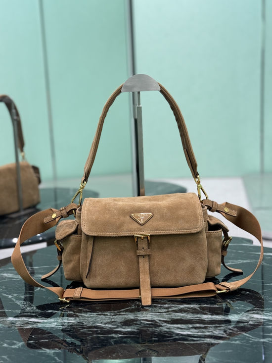 Prada Suede Messenger Bag 1BD394