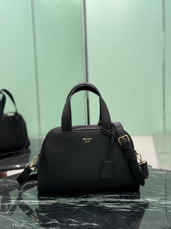 Prada Grained Leather Top Handle Bag 1BB148