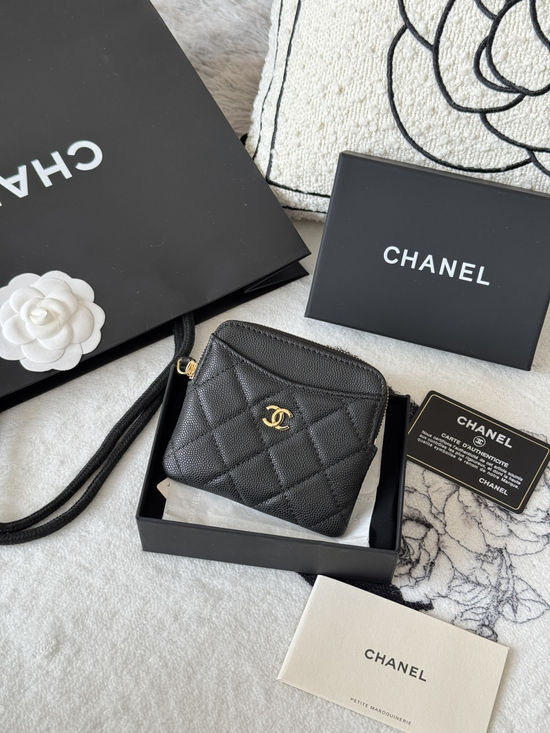 Chanel Caviar Leather Mini Coin Purse AP2111