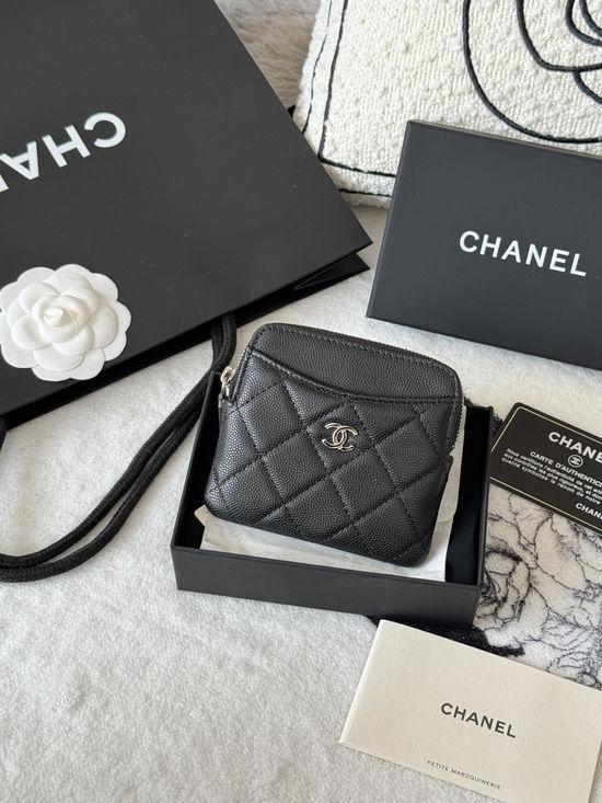 Chanel Caviar Leather Mini Coin Purse AP2111