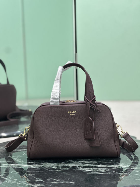 Prada Grained Leather Top Handle Bag 1BB148