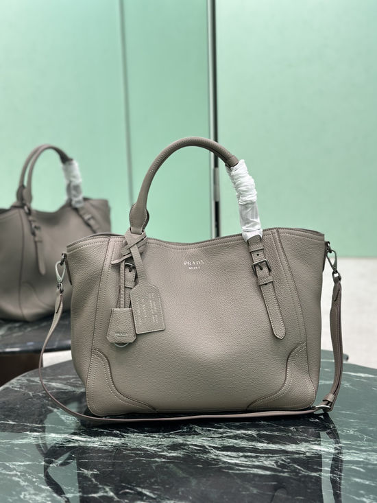 Prada Textured Leather Medium Tote Handbag 1BG602