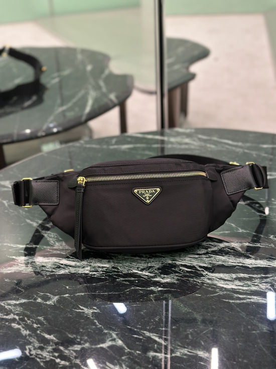 Prada Saffiano Leather Nylon Waist Bag 1BL046