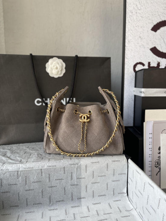 Chanel Hobo Drawstring Bucket Bag AS5631