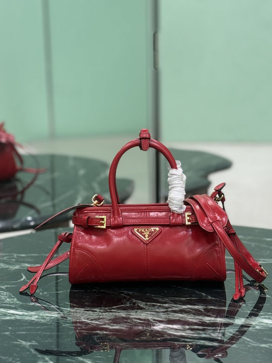 Prada Softlux Patent Leather Mini Satchel 1BA486