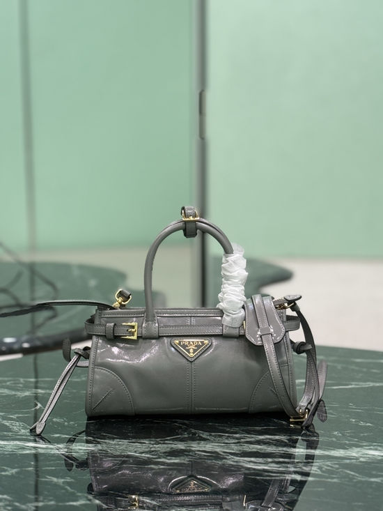 Prada Softlux Patent Leather Mini Satchel 1BA486