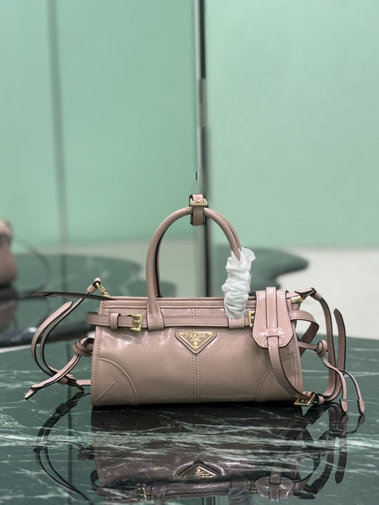Prada Softlux Patent Leather Mini Satchel 1BA486