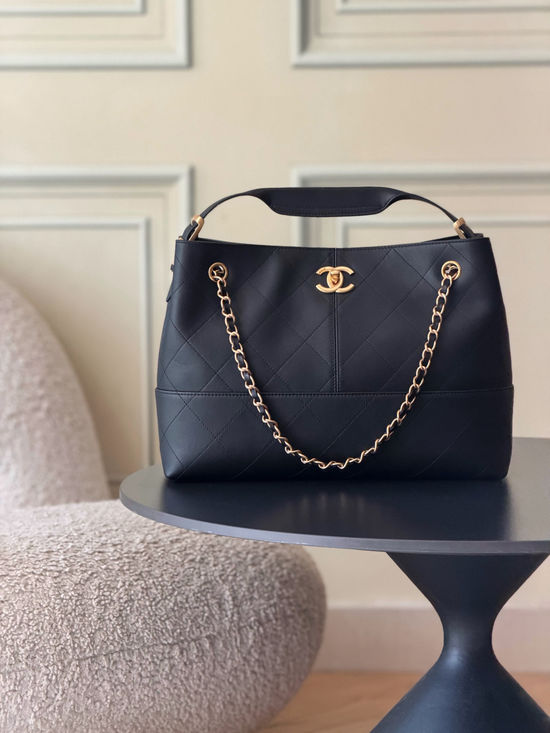 Chanel Quilted Suede Bag AS5634