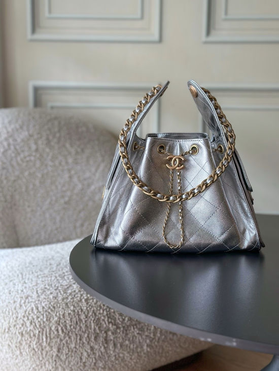 Chanel Hobo Quilted Chain Shoulder Bag AS5293