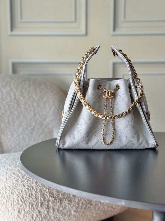 Chanel Hobo Quilted Leather Shoulder Bag AS5293