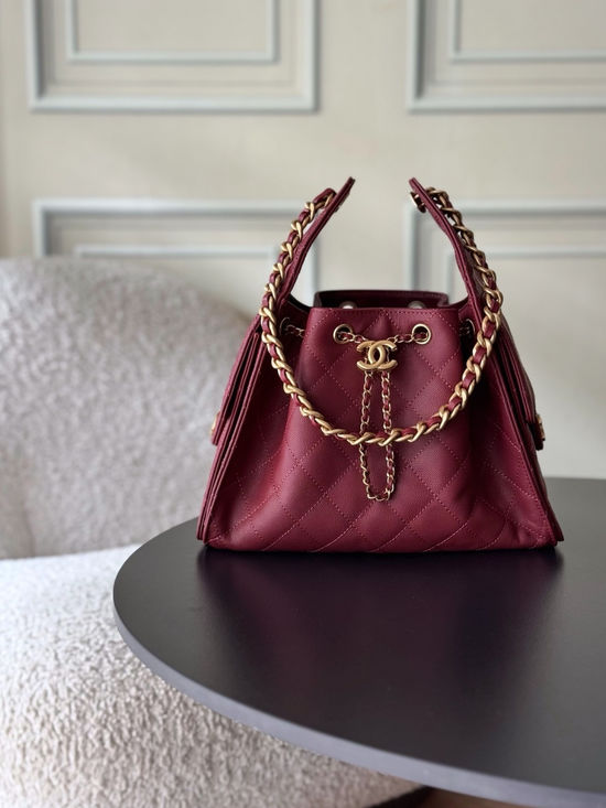 Chanel Hobo Quilted Leather Shoulder Bag AS5293