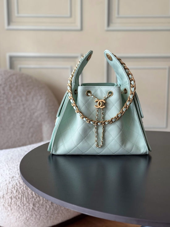 Chanel Hobo Quilted Leather Shoulder Bag AS5293