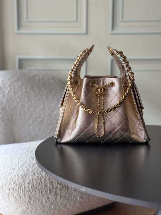 Chanel Hobo Quilted Leather Shoulder Bag AS5293