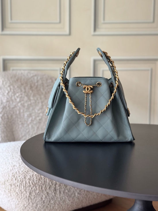 Chanel Hobo Quilted Leather Shoulder Bag AS5293