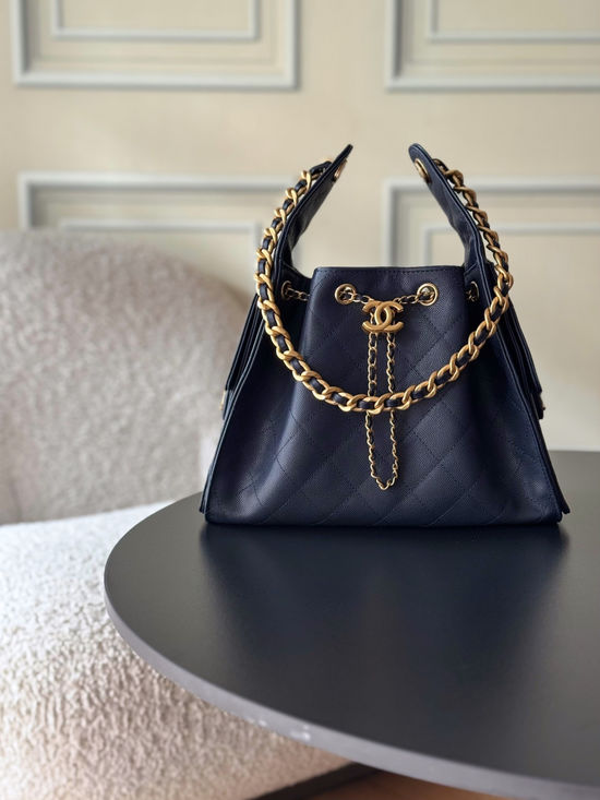 Chanel Hobo Quilted Chain Shoulder Bag AS5293
