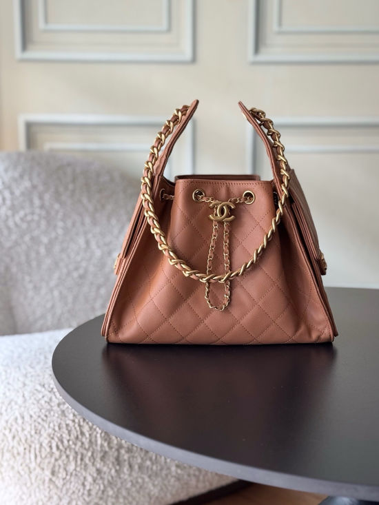 Chanel Hobo Quilted Chain Shoulder Bag AS5293
