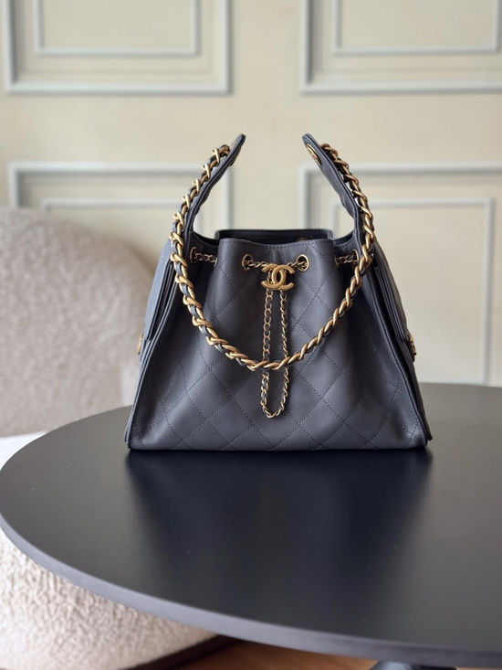 Chanel Hobo Quilted Chain Shoulder Bag AS5293
