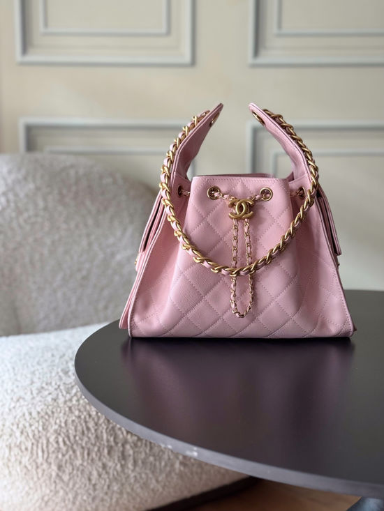 Chanel Hobo Quilted Chain Shoulder Bag AS5293