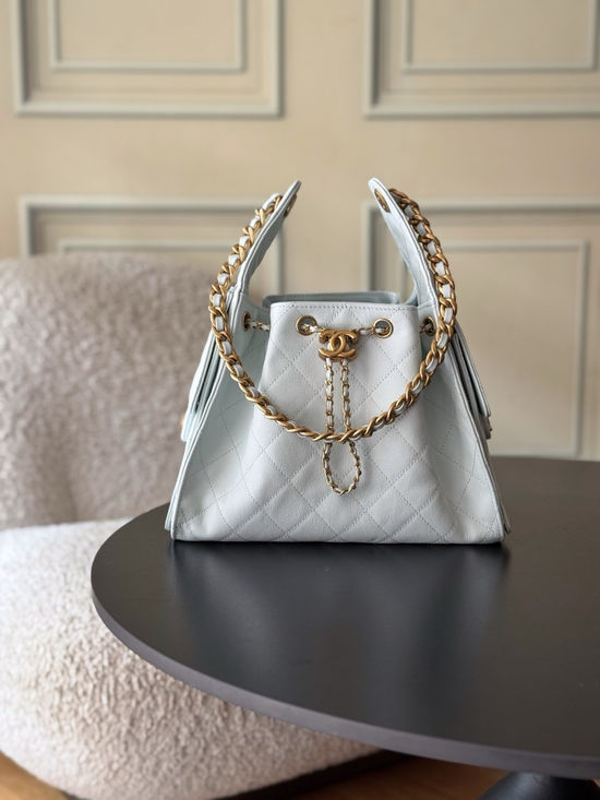 Chanel Hobo Quilted Chain Shoulder Bag AS5293