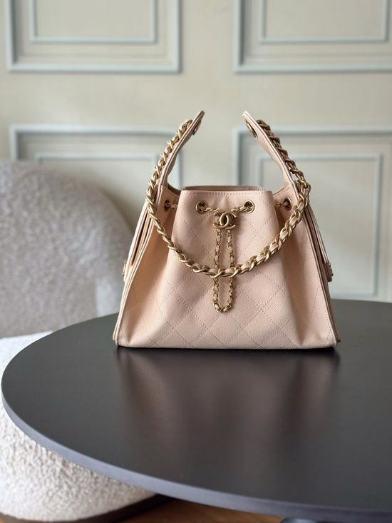 Chanel Hobo Quilted Chain Shoulder Bag AS5293