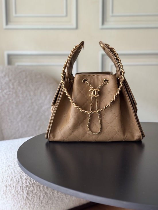 Chanel Hobo Quilted Chain Shoulder Bag AS5293