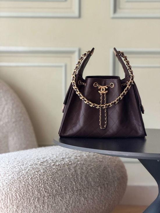 Chanel Hobo Quilted Chain Shoulder Bag AS5293