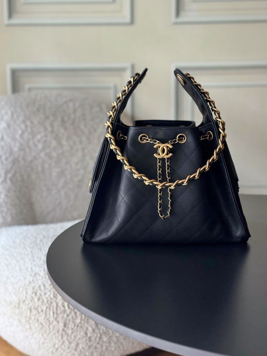 Chanel Hobo Quilted Leather Shoulder Bag AS5293