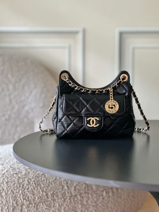 Chanel Gabrielle Waxed Leather Shoulder Bag AS4323