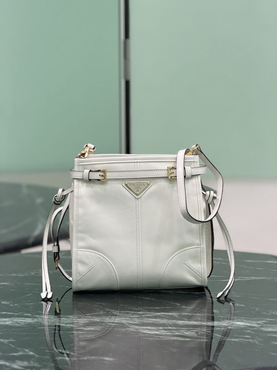 Prada Vertical Tote Oil Wax Leather Handbag 1BH229