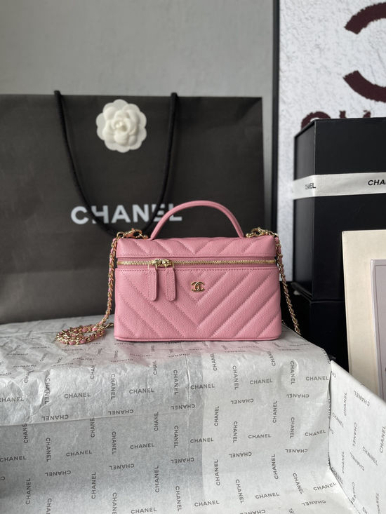 Chanel Vanity Bag Quilted Caviar Leather AP5312