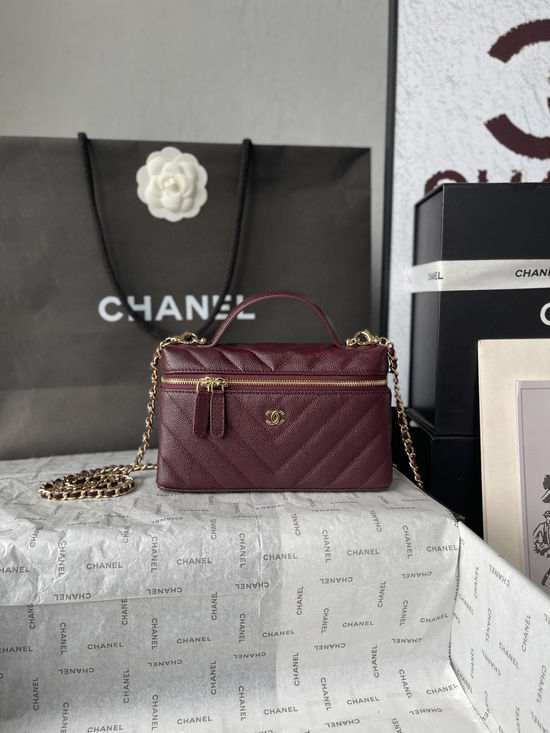 Chanel Vanity Bag Quilted Caviar Leather AP5312