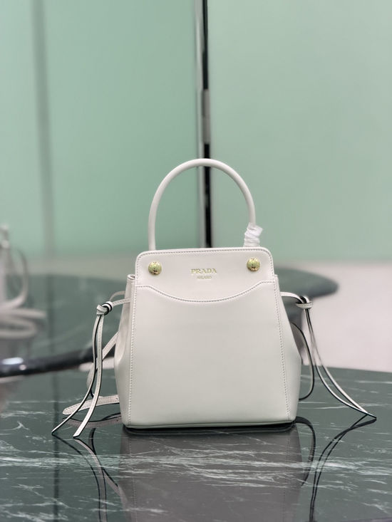 Prada Carry Leather Handbag 1BA496