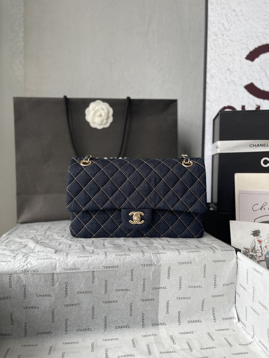 Chanel 2.55 Double Flap CF Denim Bag AS1112