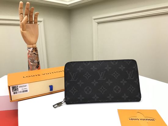 Louis Vuitton Black Monogram Zippy Organizer Wallet with Card Slots 14947
