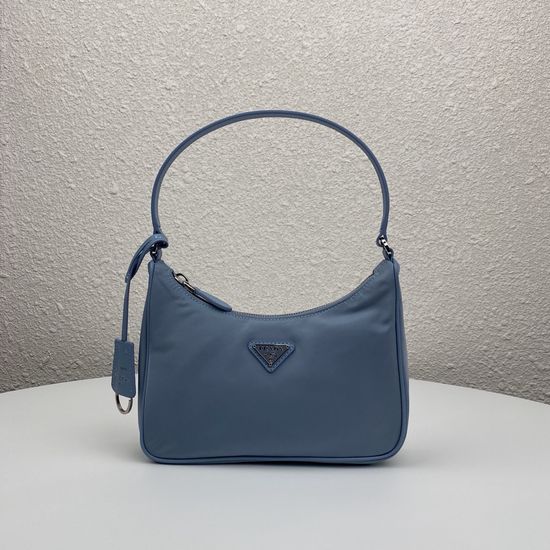 Prada Hobo Re-Nylon Shoulder Bag with Leather Strap 1NE204