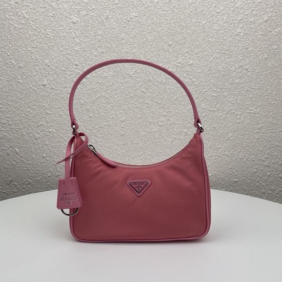 Prada Hobo Re-Nylon Shoulder Bag with Leather Strap 1NE204