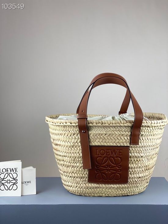 Loewe Woven Straw Tote Bag Stylish Malaysian Palm 006