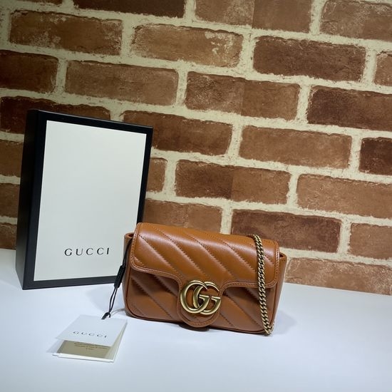 Gucci Handbag Original Leather Brown 476433