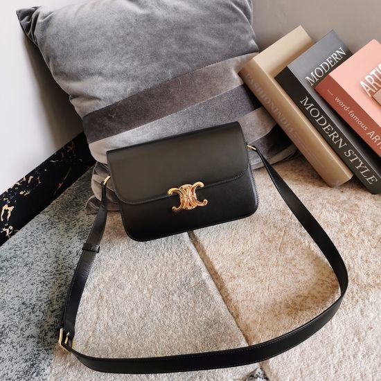 Celine Triomphe Classic Leather Flap Bag 187363