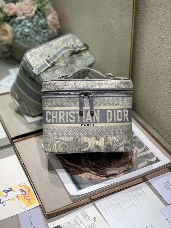 Christian Dior Embroidered Cosmetic Bag