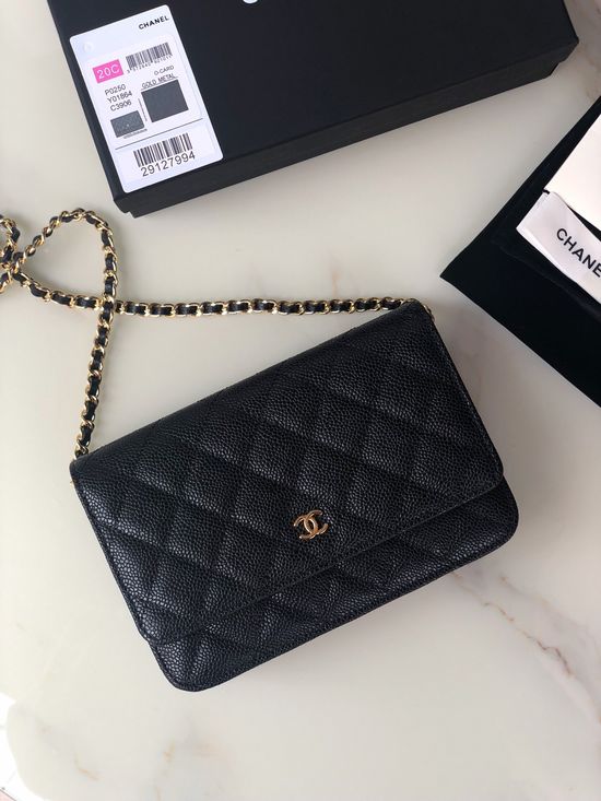 Chanel Woc Chain Bag With Snap Closure AP0250
