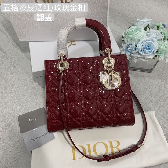 Christian Dior Patent Leather Shoulder Bag 6605